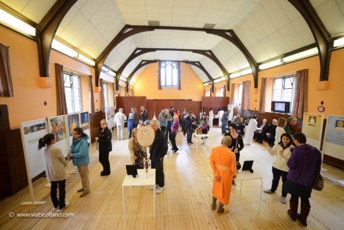 exhibition hall with visitors